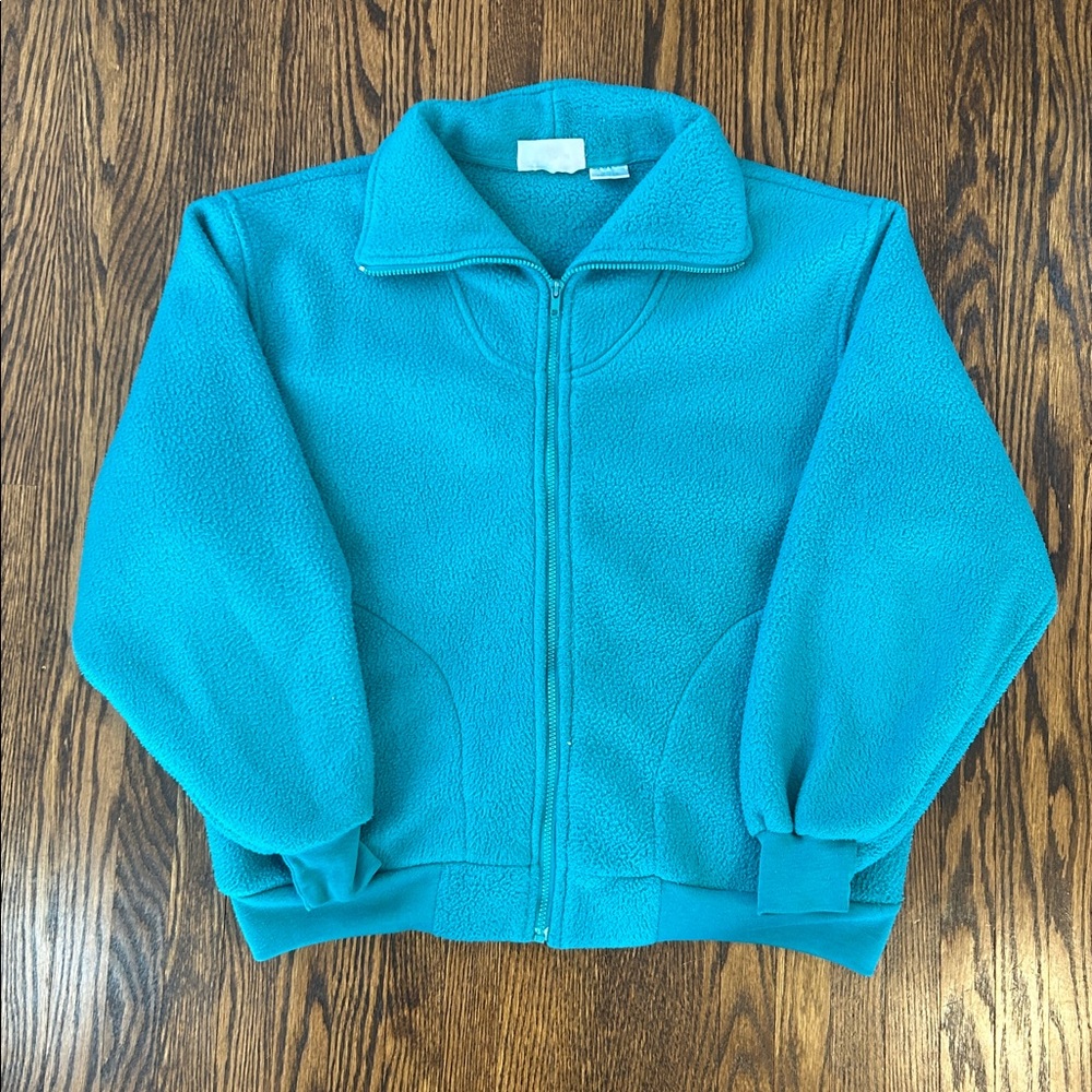 Vintage 90s Fleece Zip Up Sweater